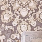 فرش طلاکوب طرح تاج 1200 شانه گل برجسته کد 73181 - Image 13
