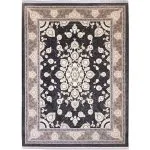 فرش طلاکوب طرح تاج 1200 شانه گل برجسته رنگ دودی کد 731818