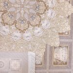 فرش طلاکوب خشتی طرح کاترین گل برجسته 1200 شانه کد 73201 - Image 4