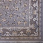 فرش افشان طلاکوب طرح الهه 1200 شانه گل برجسته طوسی کد 73231 - Image 7