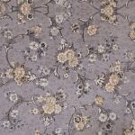 فرش افشان طلاکوب طرح الهه 1200 شانه گل برجسته طوسی کد 73231 - Image 9