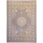فرش طلاکوب طرح مرسانا رنگ طوسی 1200 شانه گل برجسته کد 733015