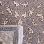 فرش طلاکوب افشان طرح آرتا کرم 1200 شانه گل برجسته کد 73351 - Image 16