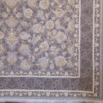 فرش افشان طلاکوب کرم طرح ایپک 1200 شانه گل برجسته کد 734112 - Image 10