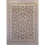 فرش طلاکوب طرح اپیک گل برجسته 1200 شانه طوسی