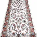 کناره افشان طرح گل گندمی زمینه کرم 700 شانه کد 82K701210 - فرشخونه