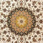 فرش اصفهان طرح پایدار غیر برجسته 1200 شانه کد 20166 رنگ کرم - فرشخونه