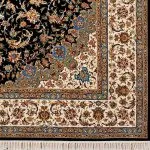 فرش اصفهان طرح پایدار غیر برجسته 1200 شانه کد 20166 رنگ سرمه ای - فرشخونه