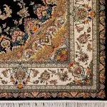 فرش اصفهان طرح شهریار غیر برجسته 1200 شانه کد 20172 - رنگ سرمه ای - فرشخونه