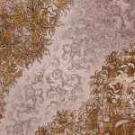 فرش فرانسوی وینتیج طلاکوب طرح جانت 1200 شانه کد 60241 - رنگ نقره ای - فرشخونه
