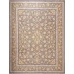 فرش طلاکوب طرح توسکا نقره ای 1200 شانه گل برجسته کد 60273