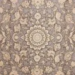 فرش طلاکوب افشان طرح رازقی 1200 شانه گل برجسته کد 60277 رنگ نقره ای - فرشخونه