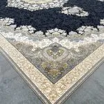 فرش طرح روناک 1200 شانه غیر برجسته کد 1750 رنگ سرمه ای - فرشخونه