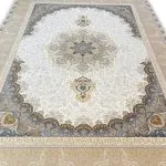 فرش طرح روناک 1200 شانه غیر برجسته کد 1750 رنگ کرم - فرشخونه