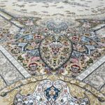 فرش طرح طاووس 1500 شانه گل برجسته تراکم 4500 کد 16F3201519 - Image 9