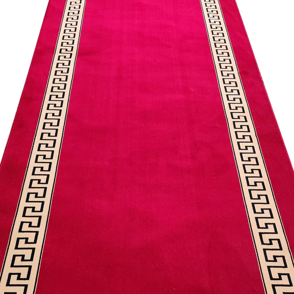 فرش تشریفات ورساچه رنگ لاکی 700 شانه 2100 کد 70925 - فرشخونه