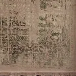 فرش وینتیج طرح امانه رنگ نسکافه ای گل سبز 700 شانه 2550 کد 771028 - فرشخونه