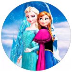 فرش گرد دخترانه طرح السا و آنا 700 شانه کد 30A7100295d - فرشخونه