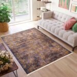فرش وینتیج خشتی طرح تانسو رنگ خاکستری 1000 شانه کد 900425 - Image 7