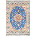 فرش طرح آیمان آبی 1200 شانه غیر برجسته کد 100905
