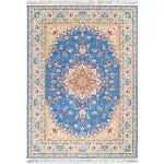 فرش طرح آیمان آبی 1200 شانه غیر برجسته کد 100905