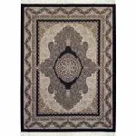 فرش ریز ماهی طرح جیران سرمه ای 1200 شانه کد 44F210320 - فرشخونه