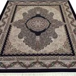 فرش ریز ماهی طرح جیران سرمه ای 1200 شانه کد 44F210320 - فرشخونه