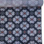 فرش کناره گلیم طرح شکوفه گل ۳2۰ شانه طوسی کد 82K60530 - فرشخونه
