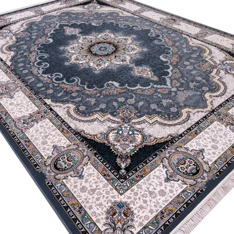 فرش طرح ثمین700 شانه تراکم 3000 دودی کد 3711