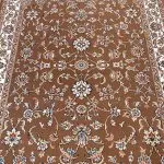 فرش کناره افشان طرح اصفهان رنگ گردویی500 شانه کد 86K5306402 - فرشخونه