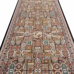 کناره خشتی طرح آرا سرمه ای 700 شانه تراکم 2550 کد 7306209 - فرشخونه