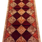 فرش کناره گبه چهل تکه طرح قشقایی 700 شانه تراکم 2100 کد 78003 - فرشخونه