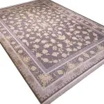 فرش افشان طرح اسپاد رنگ دودی گل برجسته 1200 شانه 3600 کد 98F2101060 - فرشخونه