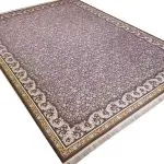 فرش افشان حاشیه طلاکوب 1200 شانه دودی گل برجسته کد 1063