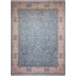 فرش افشان گل ریز طرح اقاقیا رنگ آبی روشن برجسته 1200 شانه کد 98F2101066 - فرشخونه