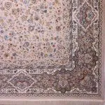 فرش افشان گل ریز طرح اقاقیا رنگ فیلی برجسته 1200 شانه کد 98F2101066 - فرشخونه