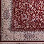 فرش افشان گل ریز طرح اقاقیا رنگ لاکی برجسته 1200 شانه کد 98F2101066 - فرشخونه