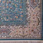فرش افشان گل ریز طرح اقاقیا رنگ آبی روشن برجسته 1200 شانه کد 98F2101066 - فرشخونه
