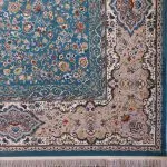 فرش افشان گل ریز طرح اقاقیا رنگ آبی روشن برجسته 1200 شانه کد 98F2101066 - فرشخونه