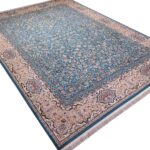 فرش افشان گل ریز طرح اقاقیا رنگ آبی روشن برجسته 1200 شانه کد 98F2101066 - فرشخونه