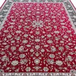 فرش افشان طرح نازنین رنگ لاکی 700 شانه تراکم 2550 کد 16F7102732 - فرشخونه