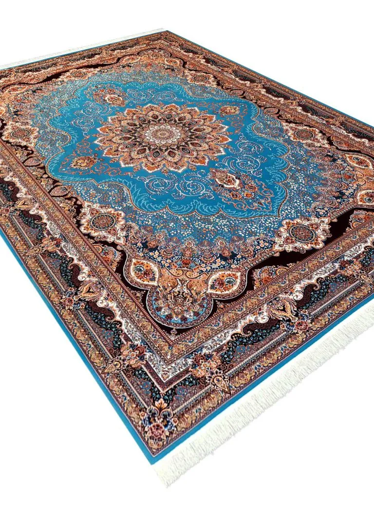 فرش طرح آریا مهر 700 شانه آبی تراکم 2550 کد 70133