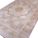 فرش وینتیج طرح اسپینر رنگ نسکافه ای 700 شانه کد 22F771209 - فرشخونه