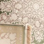 فرش اصفهان طرح بلورجان رنگ سبز 700 شانه 2100 کد 22F771212 - فرشخونه