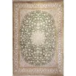 فرش اصفهان طرح بلورجان رنگ سبز 700 شانه 2100 کد 22F771212 - فرشخونه