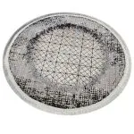 فرش دایره ای فانتزی بوم مشبک وینتیج کرم 400 شانه کد 441055 - فرشخونه