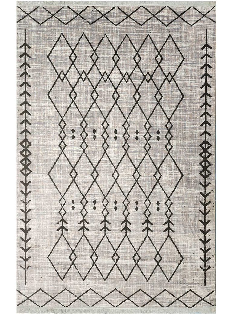 فرش مراکشی طرح لوزی بزرگ 400 شانه کد 441064N