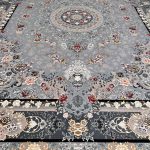 فرش طرح سارا نقره ای 700 شانه تراکم 2550 کد 42F7106800 - فرشخونه