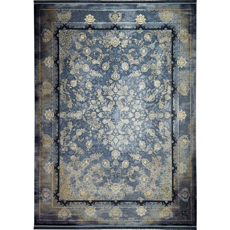 فرش وینتیج افشان طرح کیاشا دودی 700 شانه تراکم 2550 کد 20110 - فرشخونه