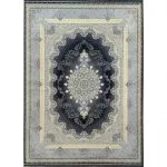 فرش طلاکوب طرح کارن سرمه ای 700 شانه تراکم 2550 کد 1173